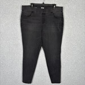 EVRI Jeans 16W Charcoal Skinny Jegging Ankle‎ Faded Moto Witchy Classic Casual